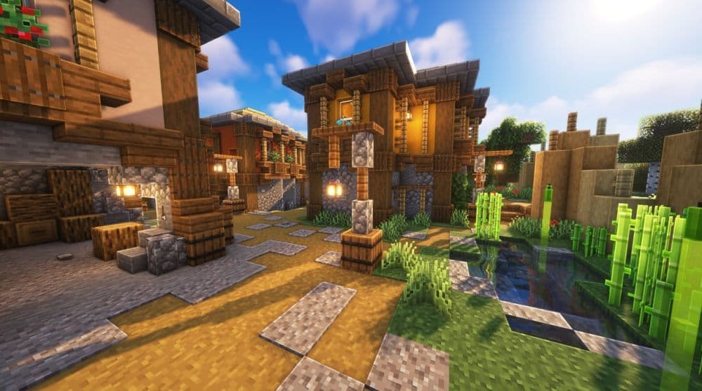 If you are near a village and feel lucky, take a look around, and maybe you may find smooth stone there (Image Credit: r/Minecraft)