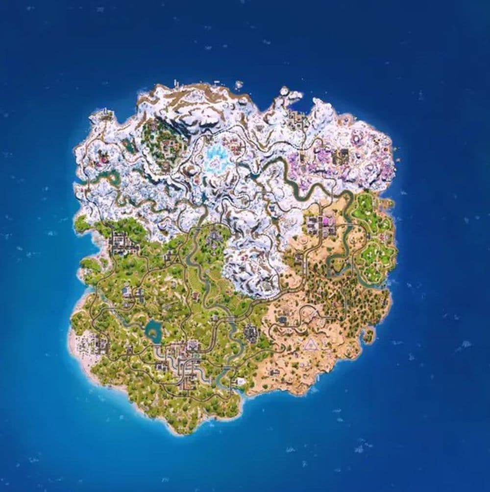 Here is the Fortnite Winterfest 2025 map, confirmed by Epic Games (Image Credit: Epic Games)