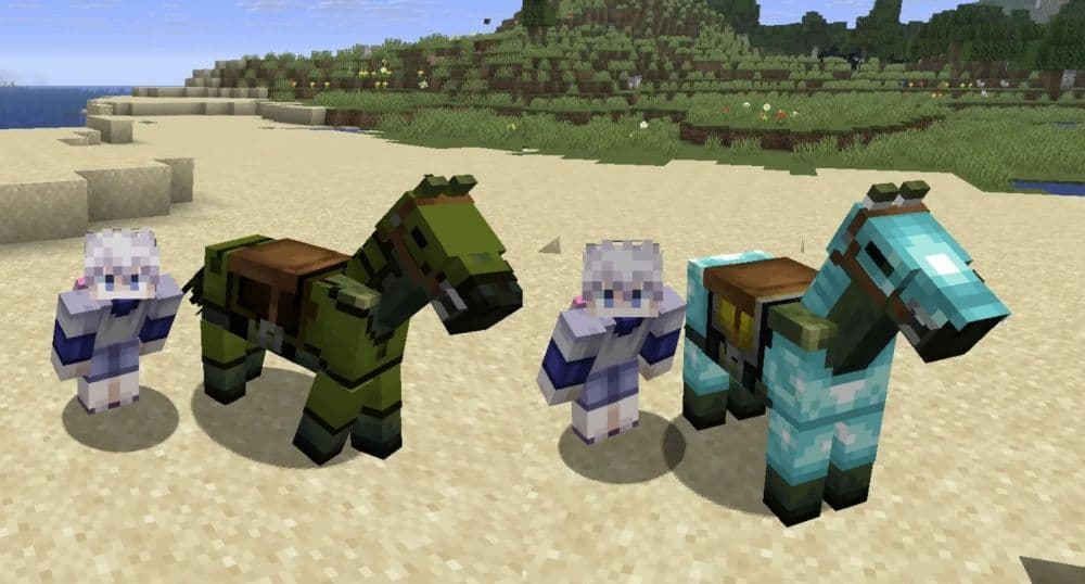 Follow the steps above to tame and ride a zombie horse in Minecraft (Image Credit: u/Rj_TBNR on r/Minecraft)