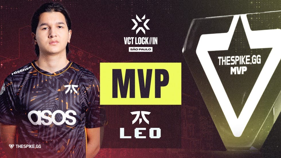 「VCT//LOCK IN THESPIKE.GG MVP」トロフィーをLeo選手に贈呈 