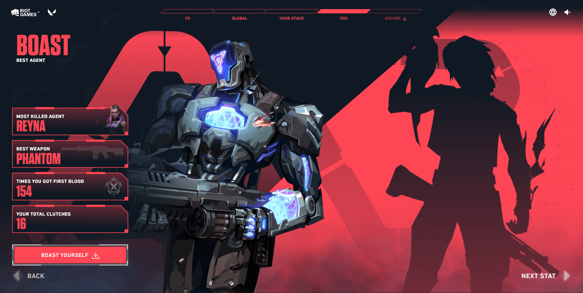 An example of the new Boast style of this year's VALORANT Flashback (Image Source: Screenshot from Flashback site)