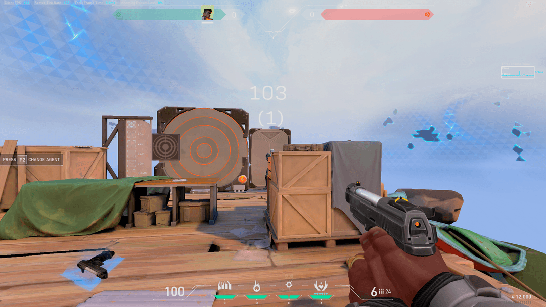 Bandit headshot damage at 10-30m through walls