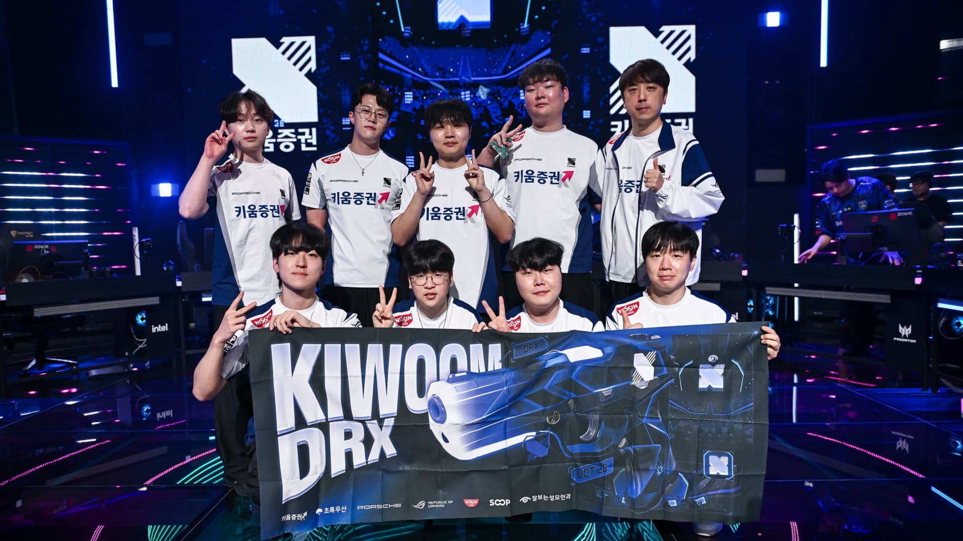 DRX celebrating their only win in VCT Pacific 2026 Stage 2 against DFM (Image Source: Riot Games)