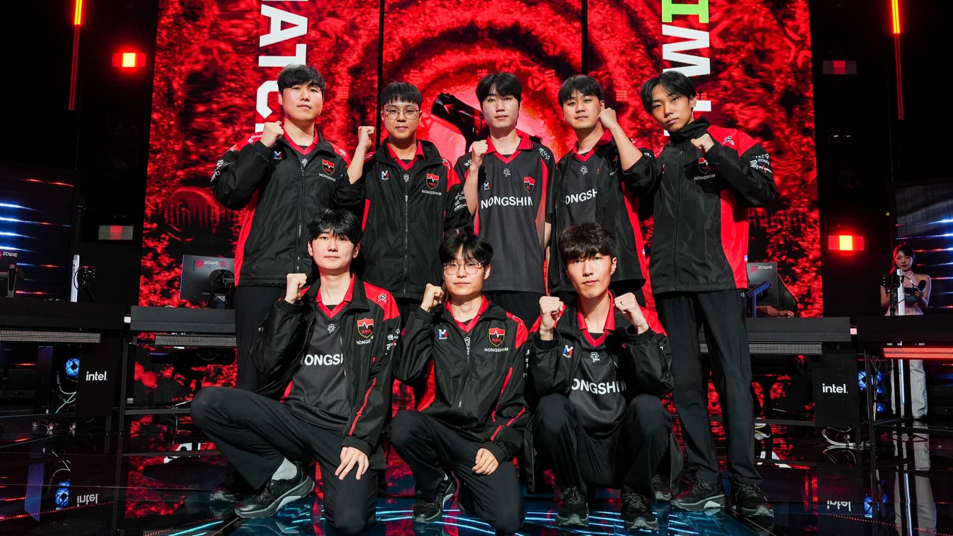 Nongshim RedForce celebrating their win against Global Esports in VCT Pacific 2026 Stage 2 (Image Source: Riot Games)