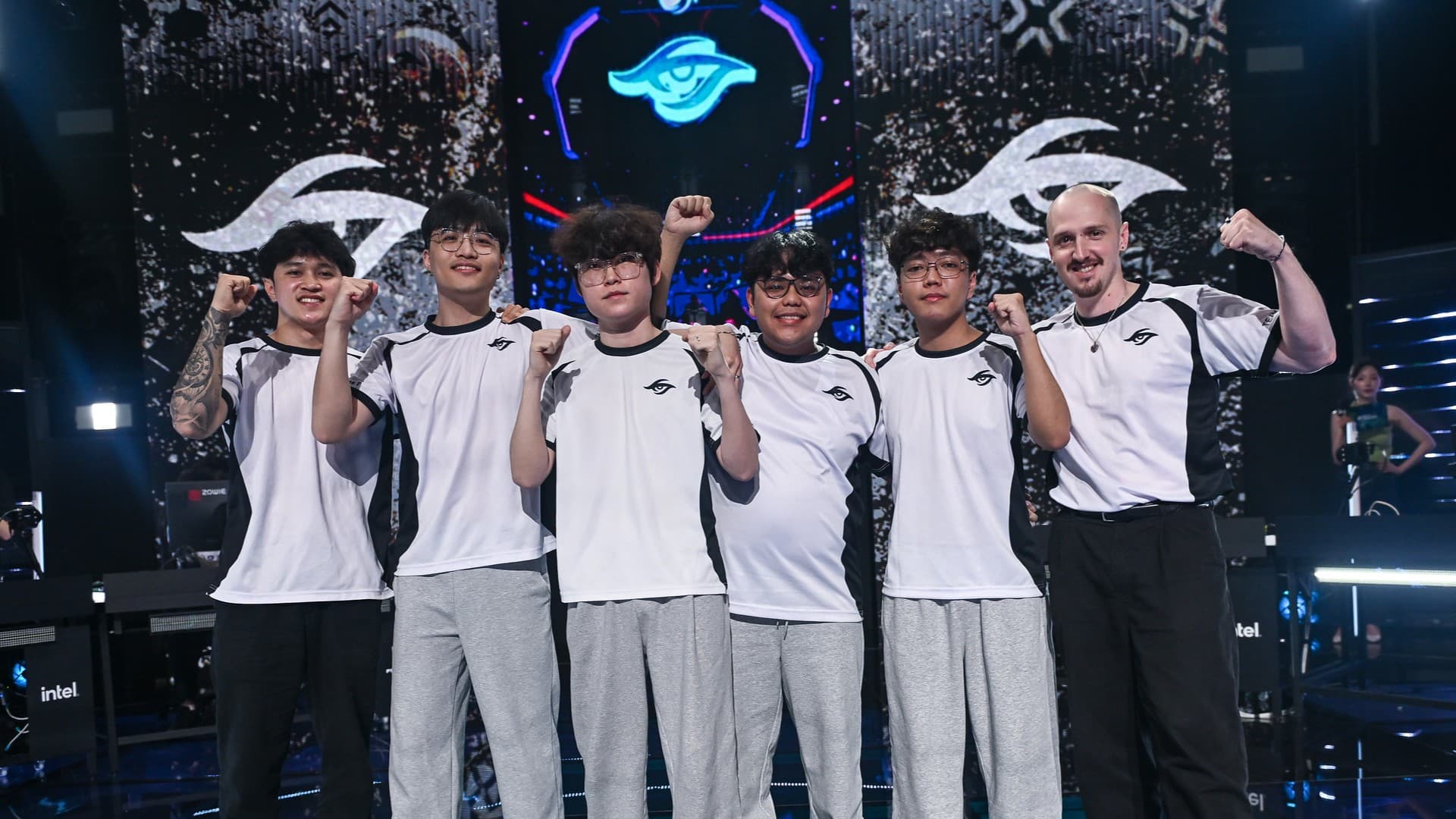 Team Secret celebrating their only win in VCT Pacific 2026 Stage 2 against DRX (Image Source: Riot Games)