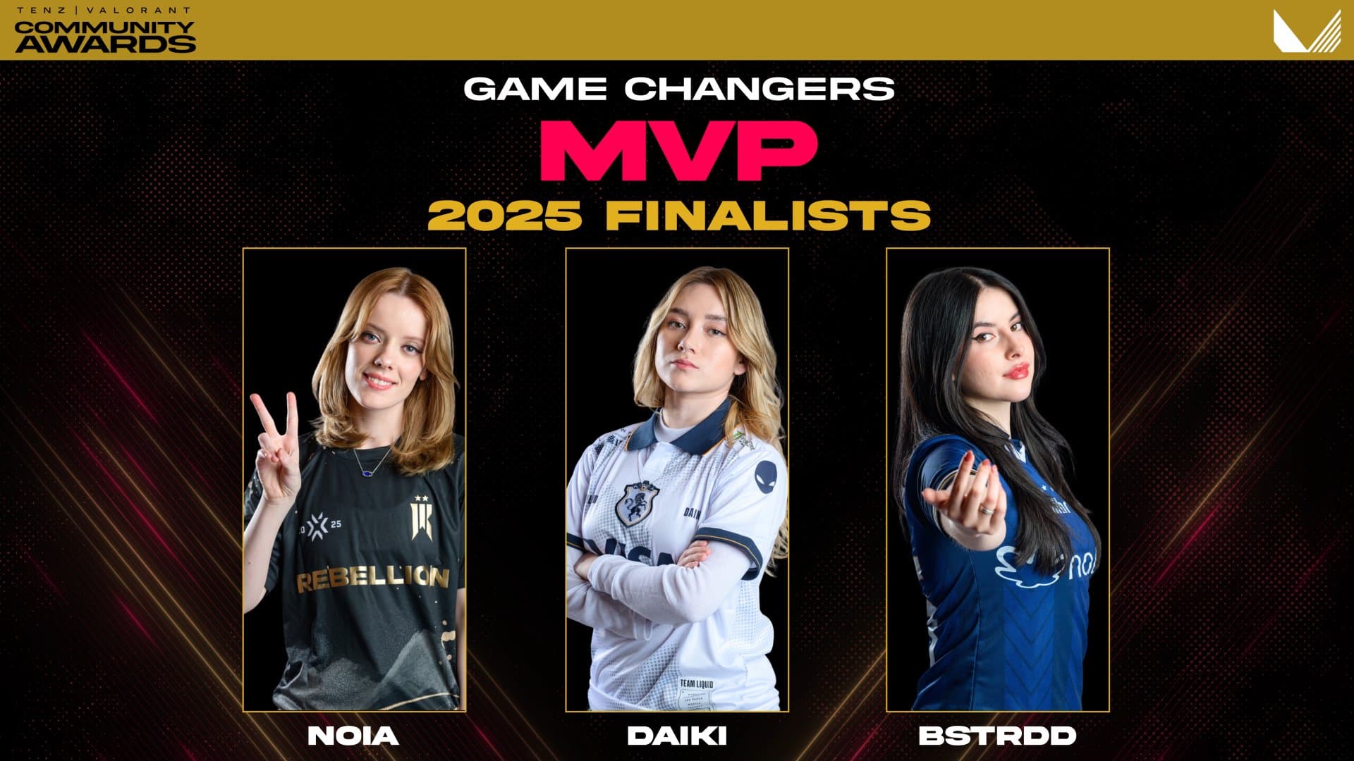 VALORANT Game Changers MVP nominees (Image Source: TenZ/@TenZOfficial)