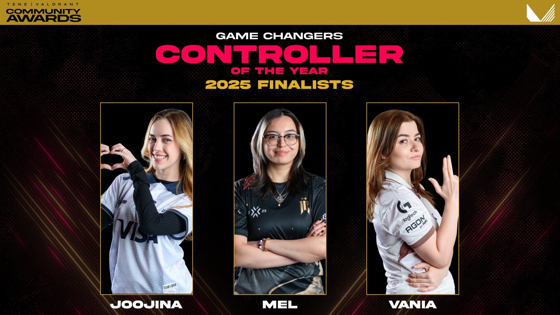 VALORANT Game Changers Controller of the Year nominees (Image Source: Tenz/@TenzOfficial on X)