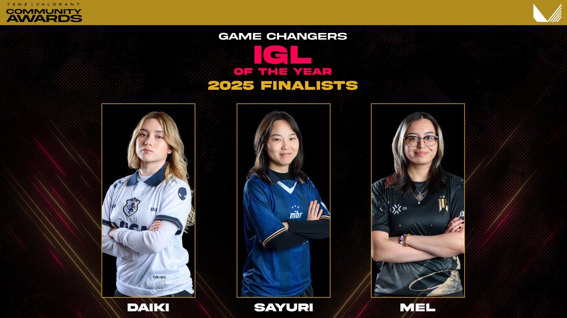 VALORANT Game Changers IGL of the year nominees (Image Source: TenZ/@TenZOfficial)