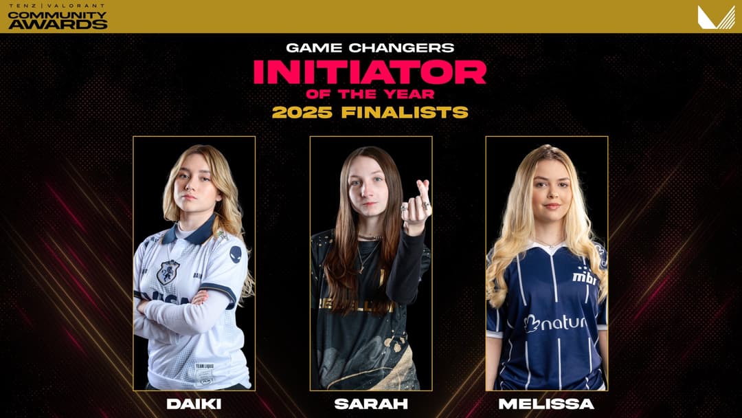 VALORANT Game Changers Initiator of the Year nominees (Image Source: Tenz/@TenzOfficial on X)