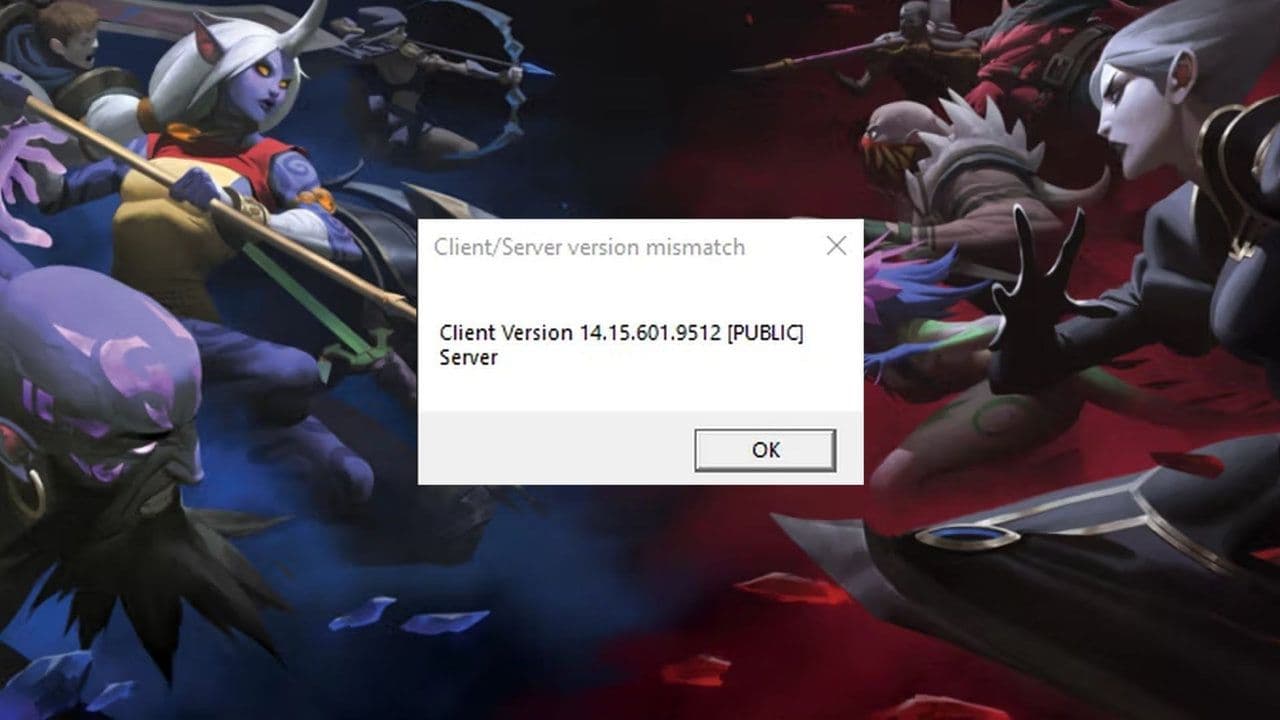 Client Server version mismatch League of Legends error fix