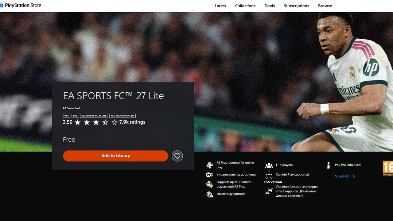 Credit: PlayStation Store