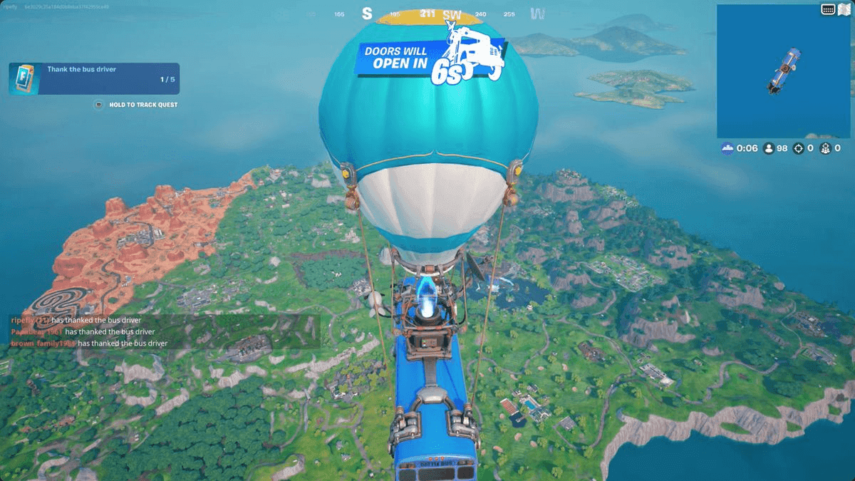 How to thank the Bus Driver in Fortnite