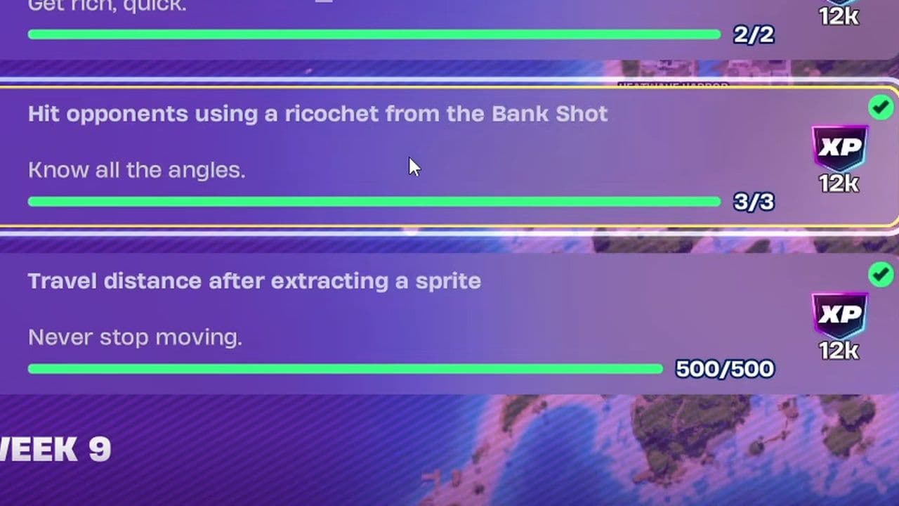 Using the Bank Shot Pistol's ricochet in Fortnite