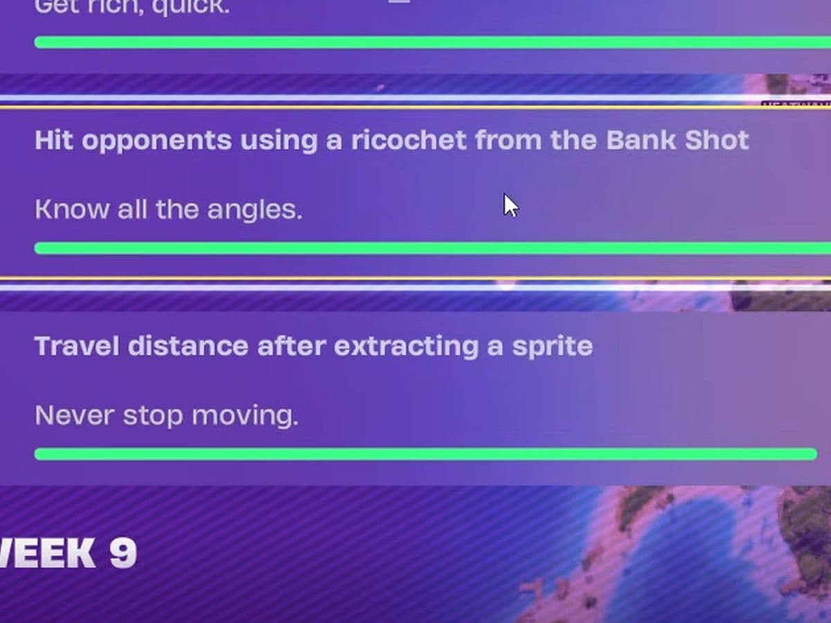 Using the Bank Shot Pistol's ricochet in Fortnite