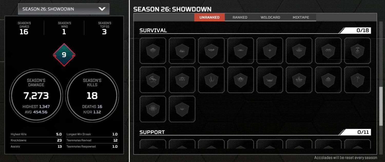 Accolades recently made their way into Apex Legends, and now they are disabled (Image Credit: u/Spooky-Microwave on r/ApexLegends)