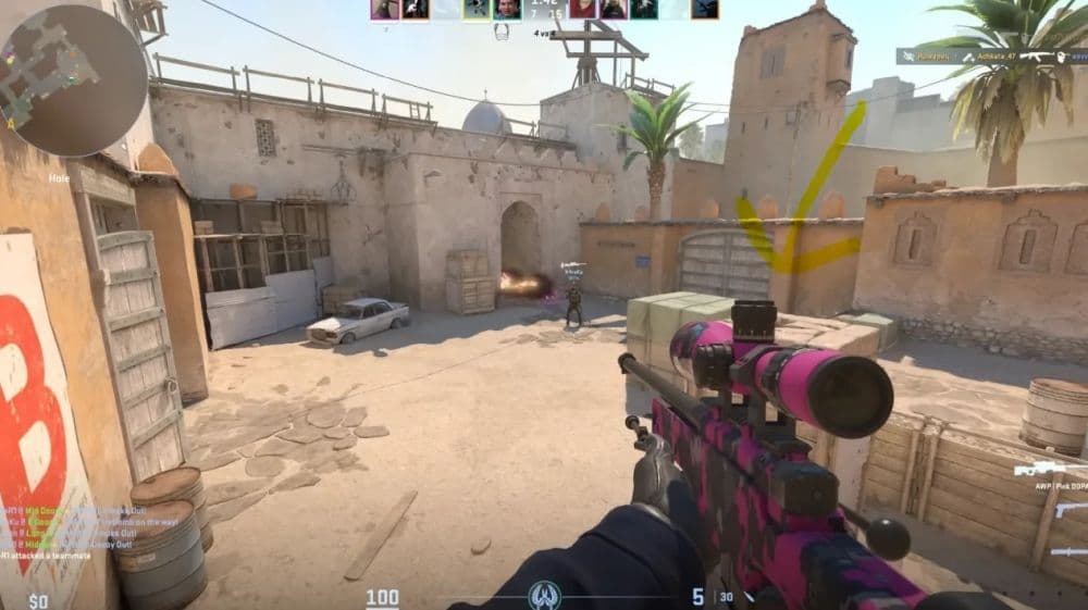 Famous AWP players include s1mple, KennyS, w0xic, and FalleN (Image Credit: r/CS2)