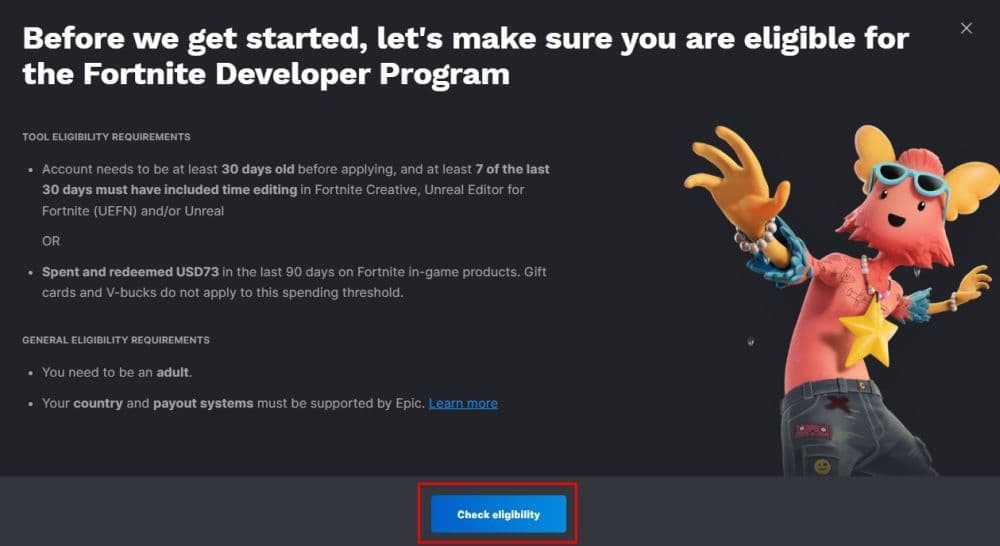 Make sure you meet all of the requirements, otherwise you won’t be able to join the program (Image Credit: THESPIKEGG)