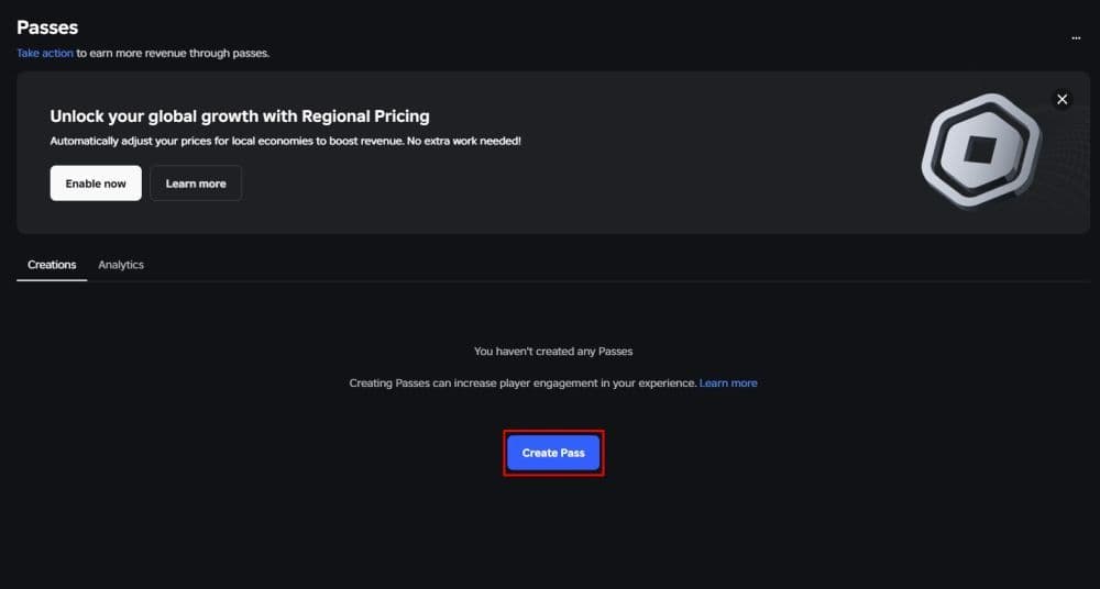 Click the “Create a Pass” button (Image Credit: THESPIKEGG)