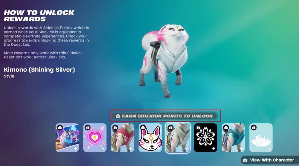 If you don’t have enough Sidekick points, you won’t be able to unlock certain skins in Fortnite (Image Credit: KingAlex on YouTube)