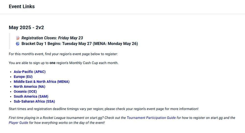 Here are the dates for May’s tournament for European participants (Image Credit: Screengrab via StartGG)