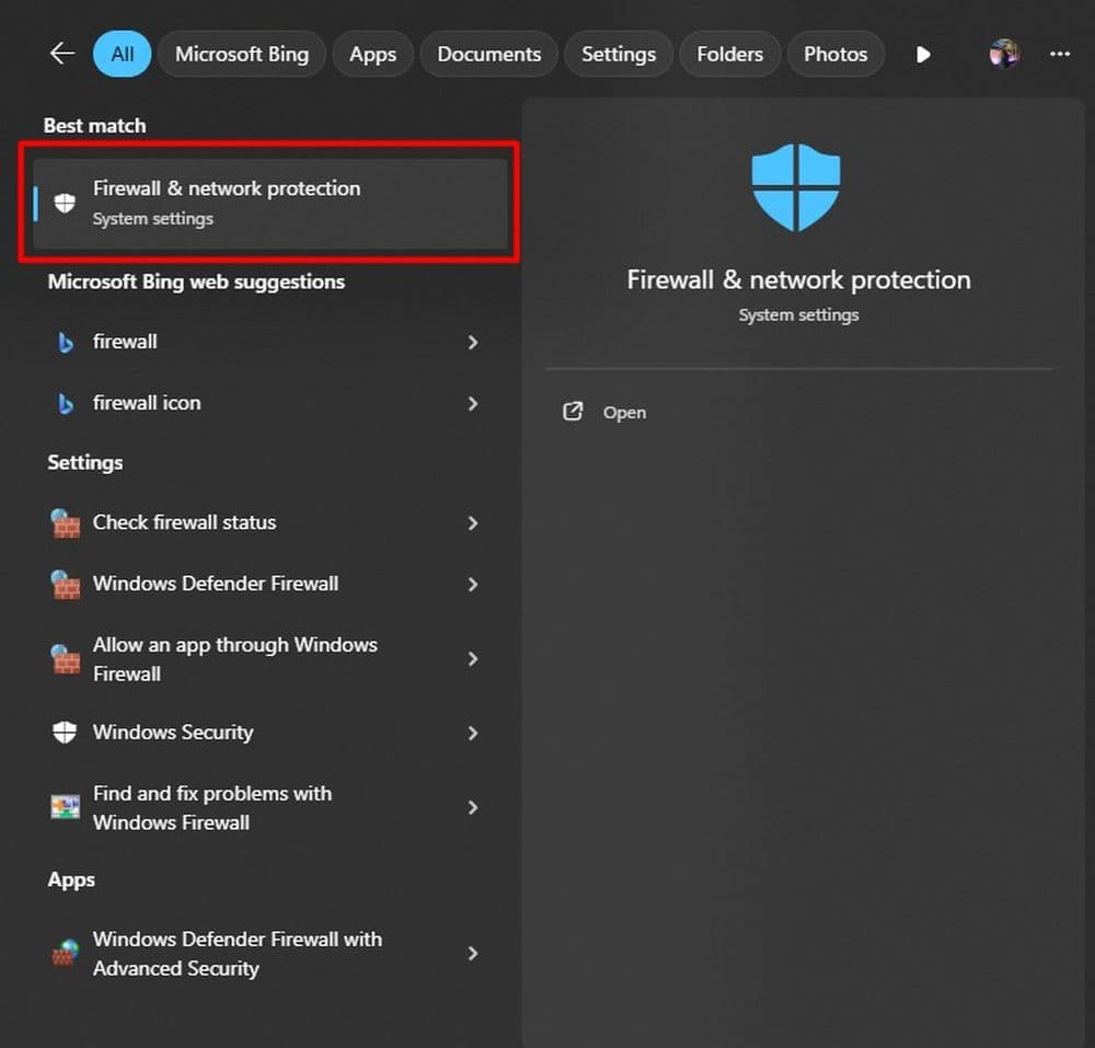 Go to your firewall settings and follow the steps explained above (Image Credit: THESPIKEGG)