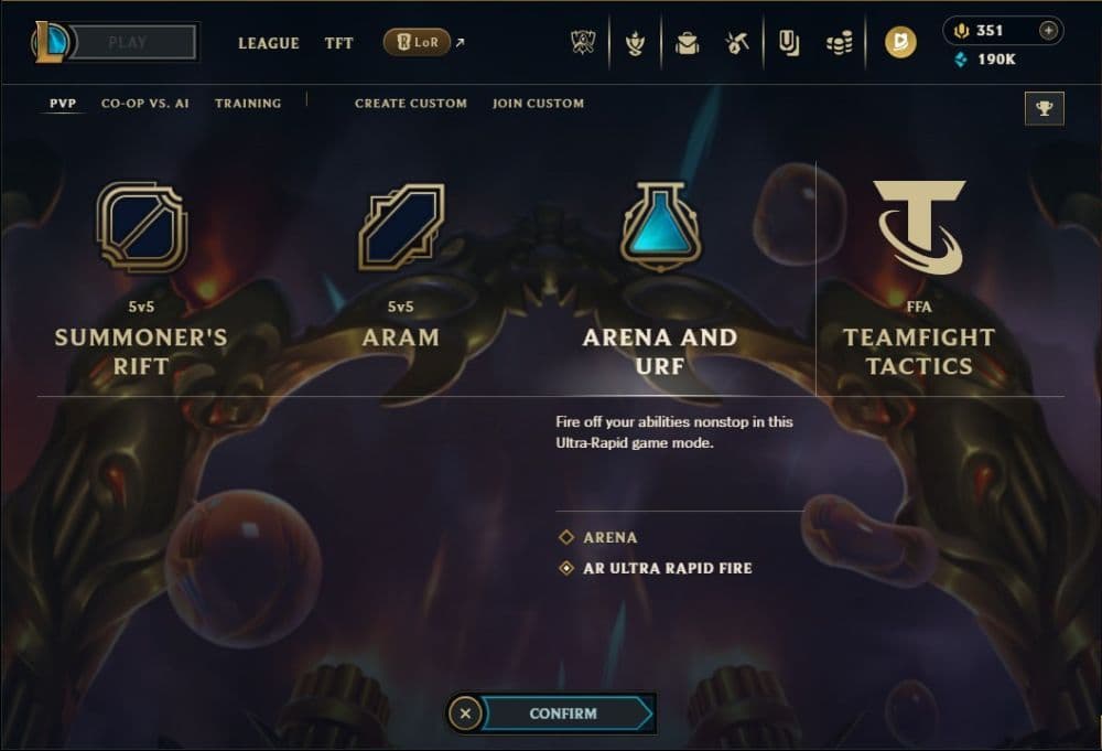 You can use the new Keyboard (WASD) movement pattern on many of the LoL game modes (Image Credit: THESPIKEGG)