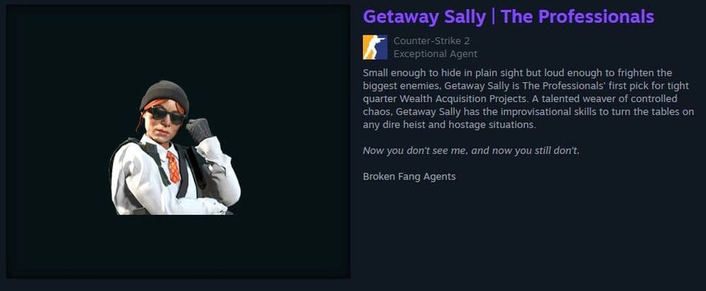 Getaway Sally (Image Credit: THESPIKEGG)