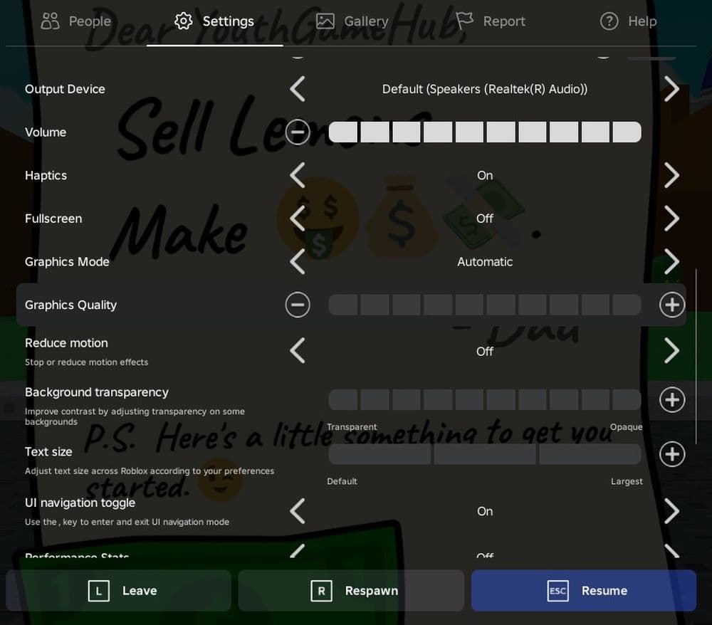 Adjust the graphics quality according to your hardware (Image Credit: THESPIKEGG)