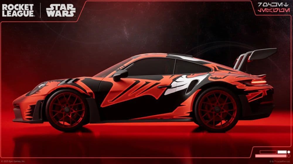 The GT3 RS now has a cool look with the Rocket League Star Wars event (Image Credit: Rocket League/Star Wars)