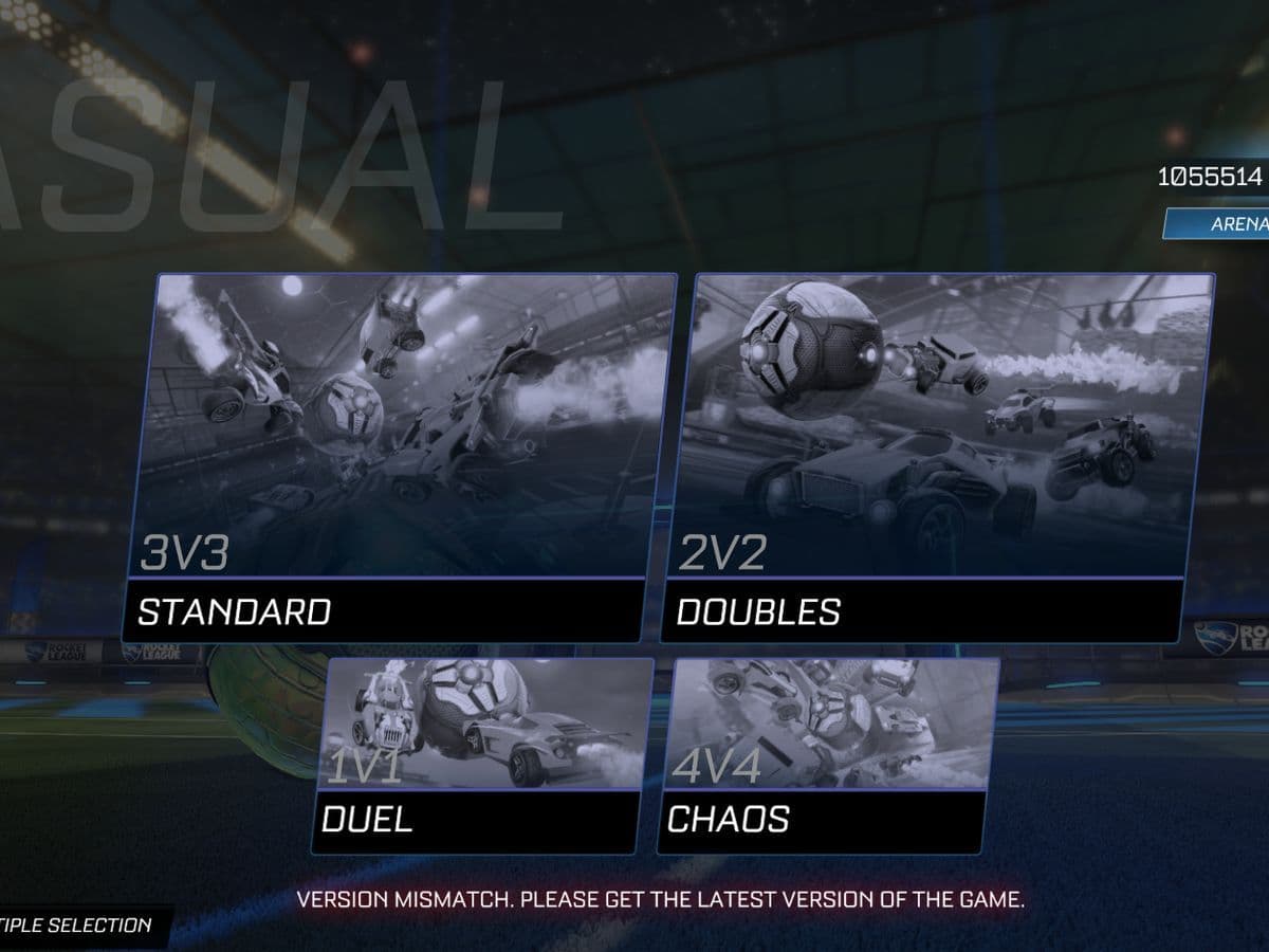 rocket league version mismatch steam