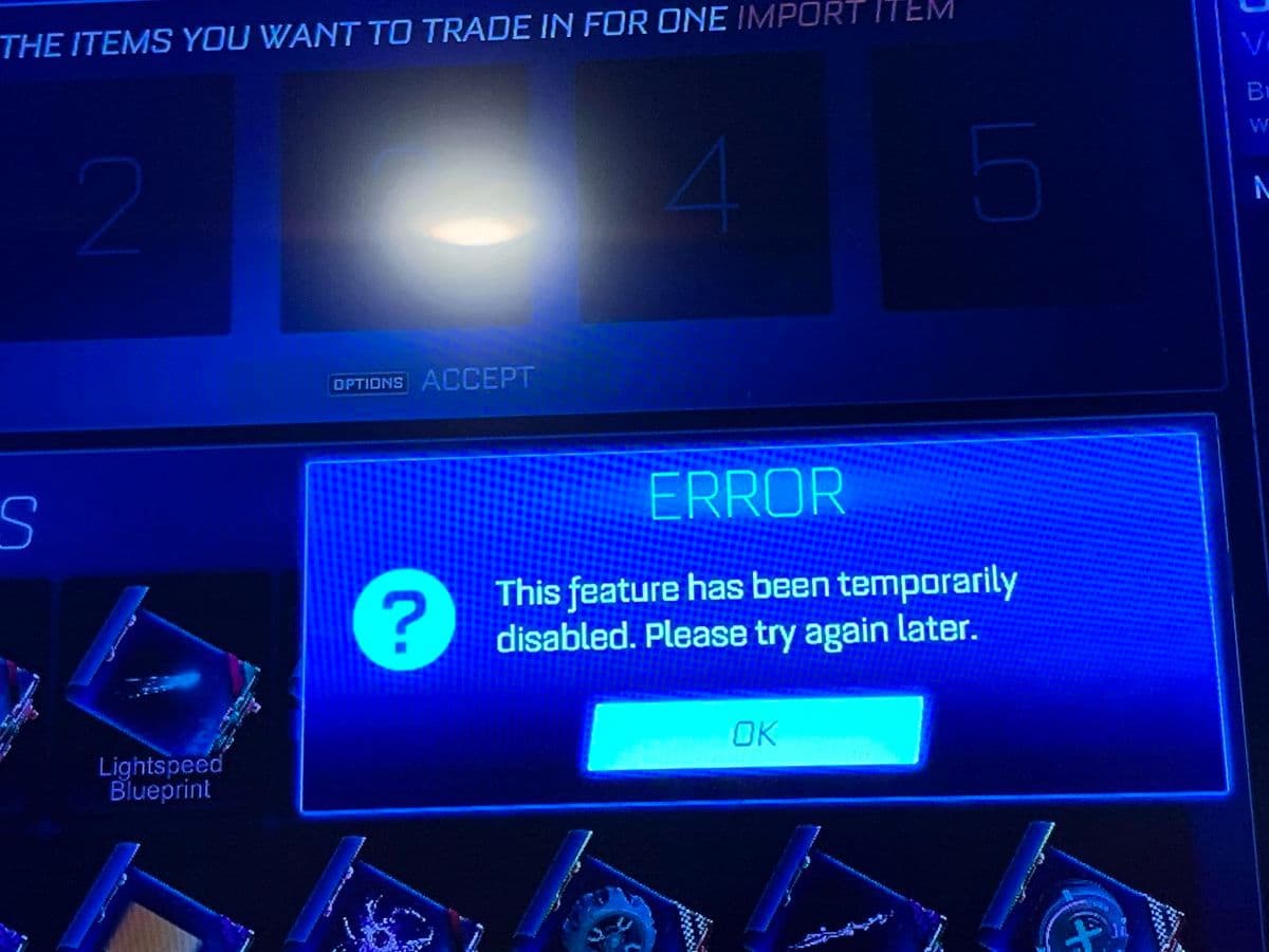rocket league this feature is temporarily disabled