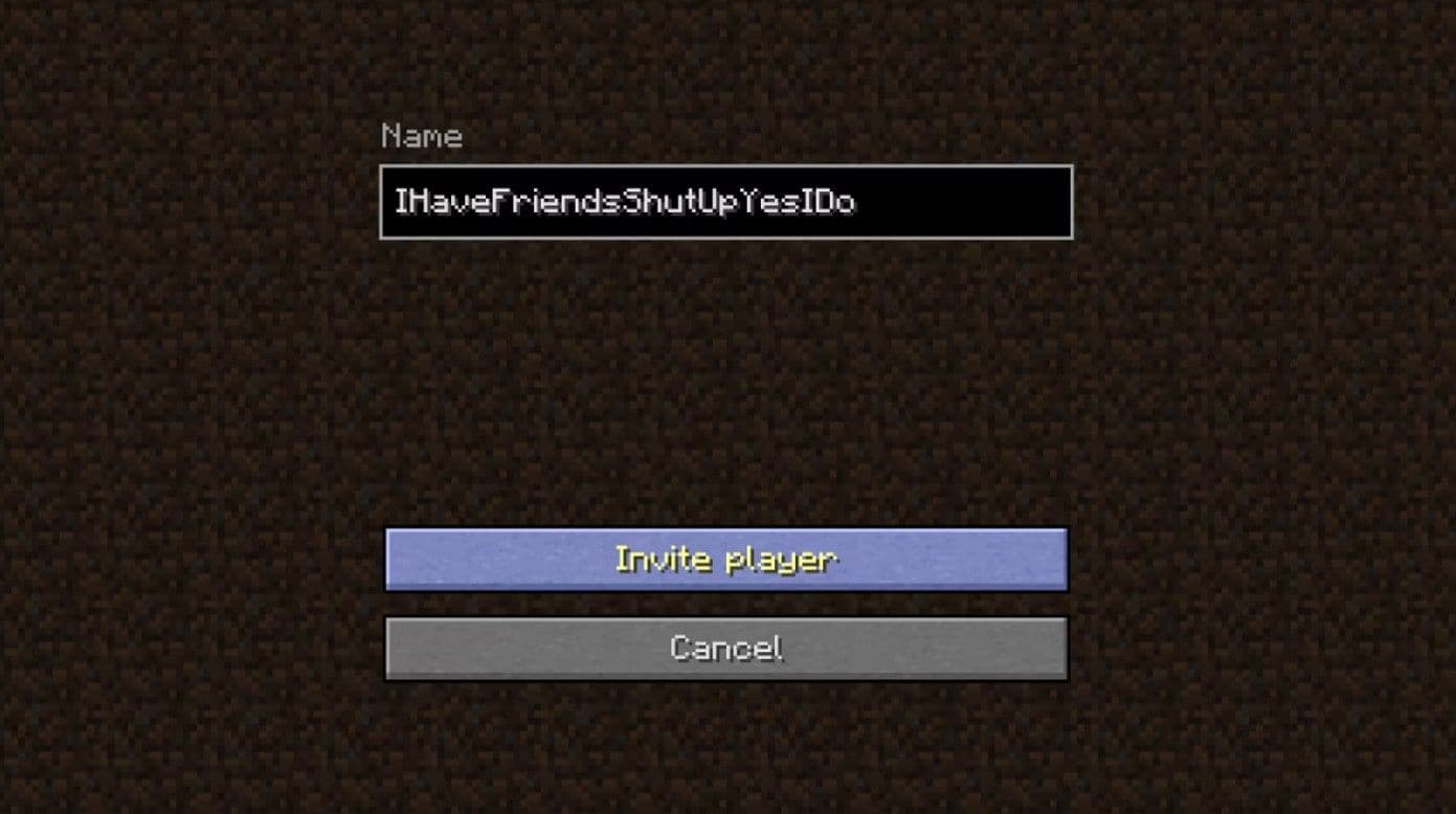 Your friend can easily invite you to their Realm, and you can accept as easily as you were invited (Image Credit: Mojang/Minecraft)