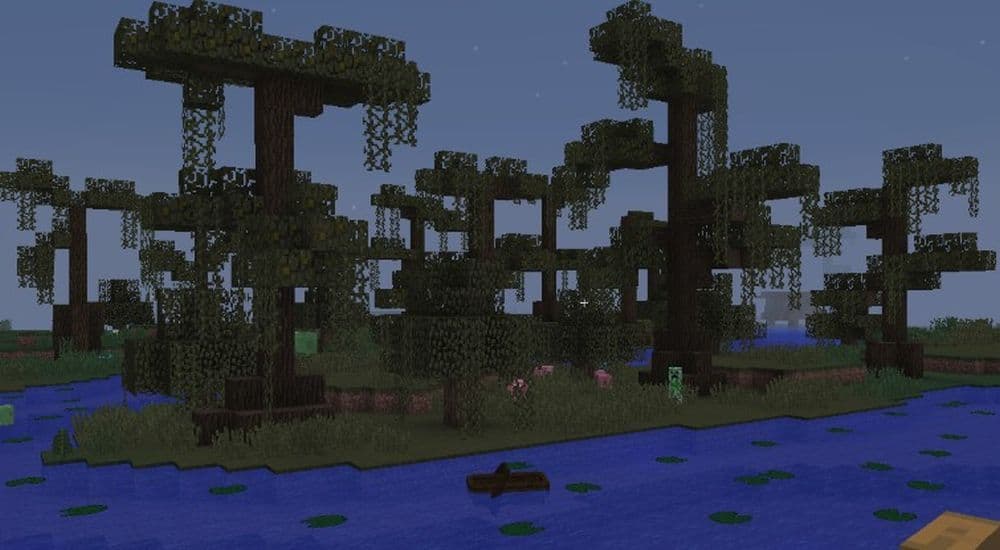 You can even create a mangrove forest if you manage to place the propagule in a wide space (Image Credit: Mojang)