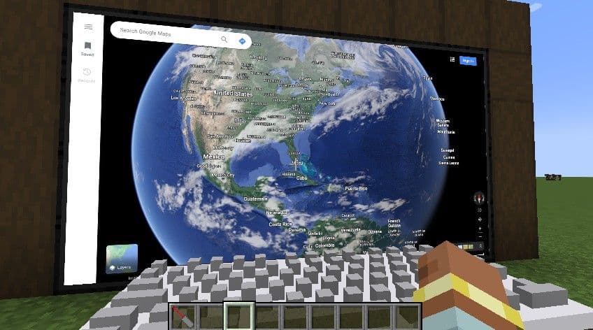 The Minecraft WebDisplays mod allows players to use a web browser within the game (Image Credit: WebDisplays)