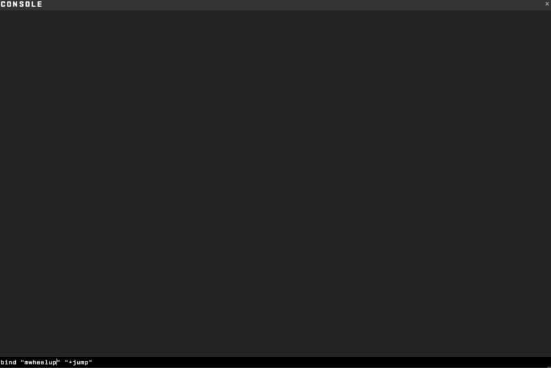 Here is what the “mwheelup” command in the console should look like (Image Credit: THESPIKEGG)