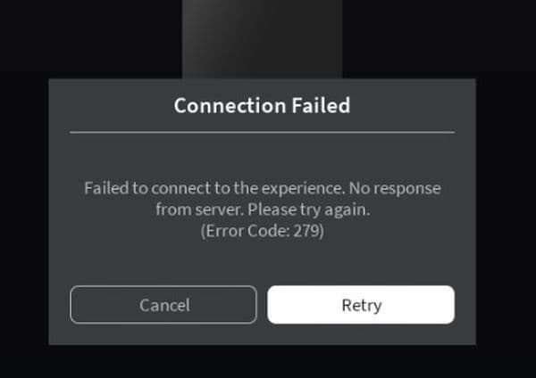 Here is an image of the “No response from server” error in Roblox (Image Credit: Roblox Developer Forum)