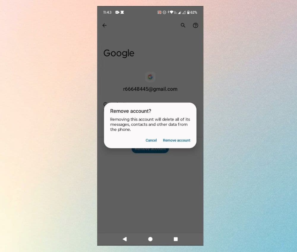 Re-add your Google account (Image Credit: RiPixel on YouTube)