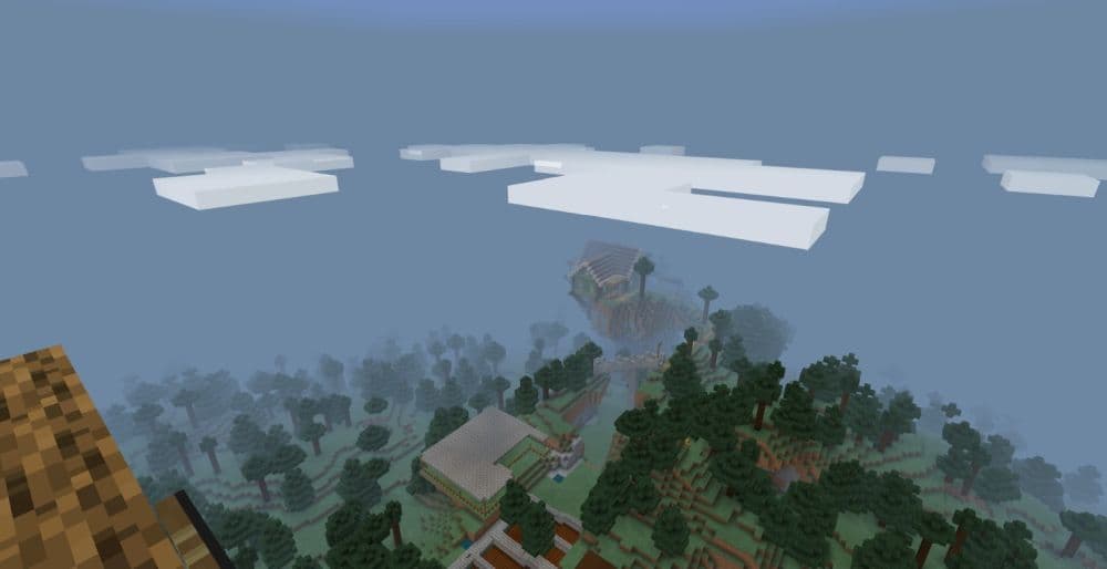 If you increase the render distance setting, you will see further in the map (Image Credit: Minecraft)