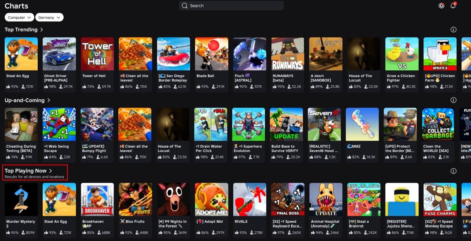 Here is where to look for a game’s player count (Image Credit: THESPIKEGG)