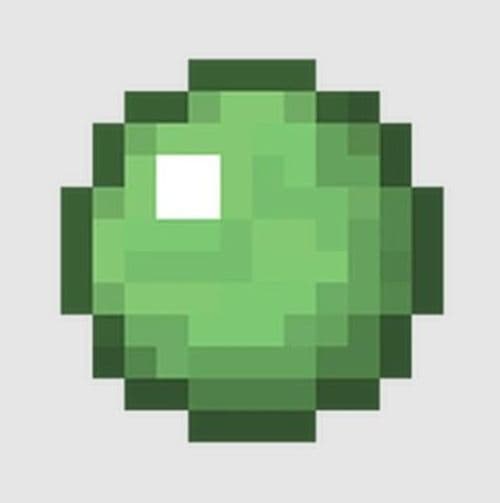Here is what a Slimeball looks like in the game, find this icon in your inventory (Image Credit: Minecraft)