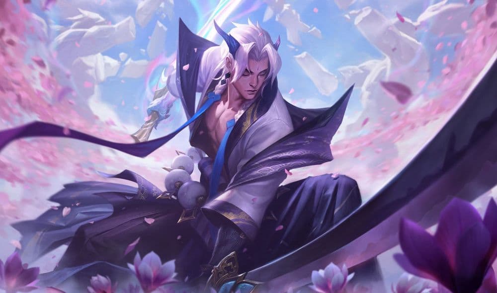 Spirit Blossom Yone is a popular skin that is used by many players in League of Legends (Image Credit: Riot Games)