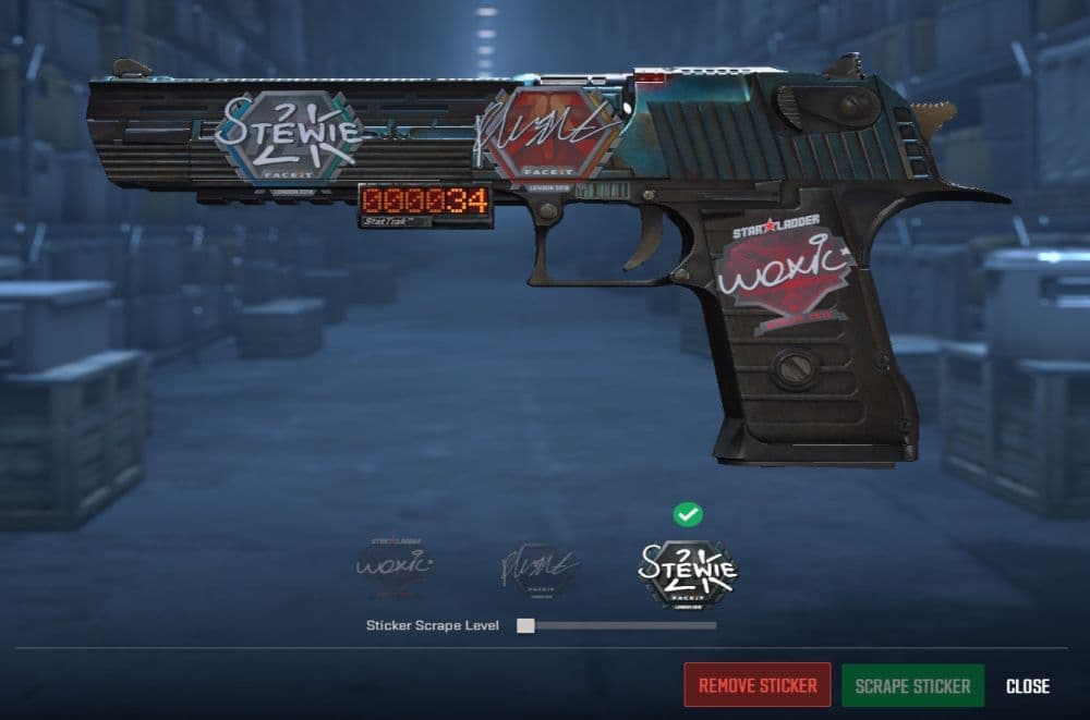 You can adjust the scrape level from the adjustor at the bottom (Image Credit: THESPIKEGG)