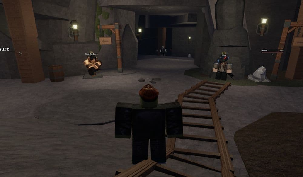 Once you enter the Cave, you will find Nord and Umut the Brave. Simply turn left once you see them at the entrance (Image Credit: THESPIKEGG)