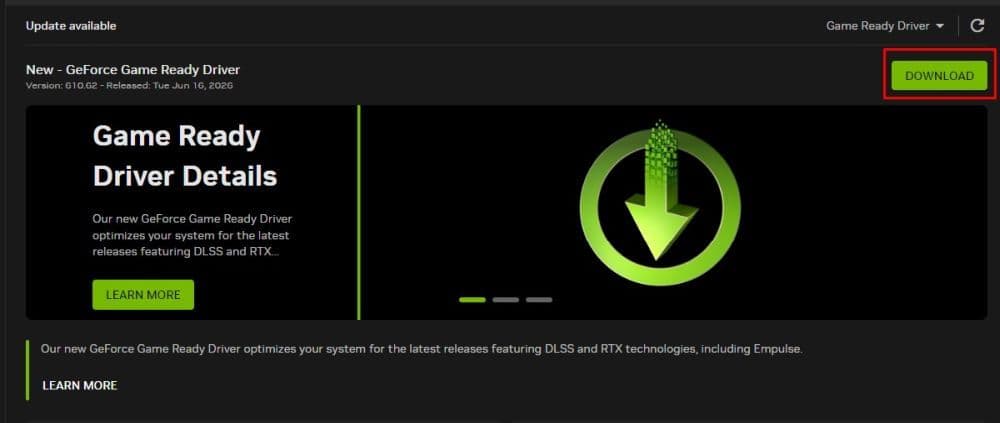 Make sure your graphics card drivers are up to date (Image Credit: THESPIKEGG)