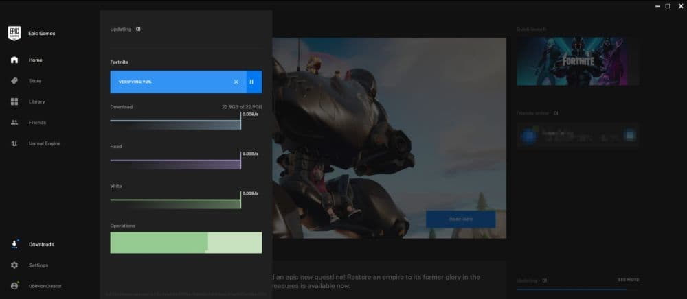 Verifying game files may fix many issues you are encountering in Fortnite(Image Credit: u/OblivionCreator on r/FortniteBR)