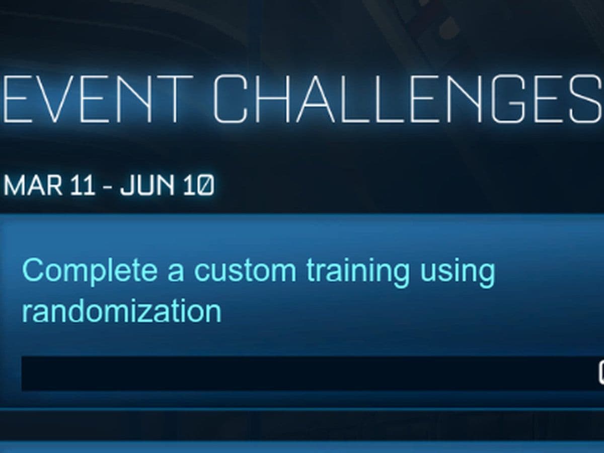Rocket League “Complete a Custom Training Using Randomization ...