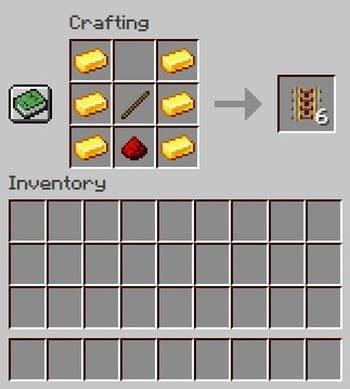 How to craft rails in Minecraft: Regular, Powered, Detector, Activator