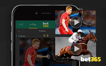 Visualização móvel de apostas esportivas na Bet365