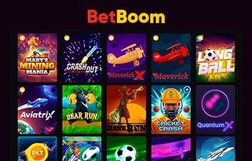 Betboom cuenta con una diversa colección de juegos de crash