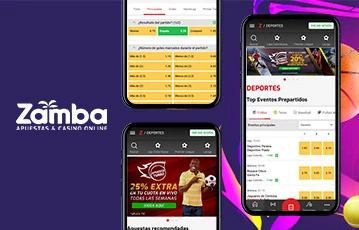 Apuesta en diversos eventos deportivos en Zamba usando tu teléfono